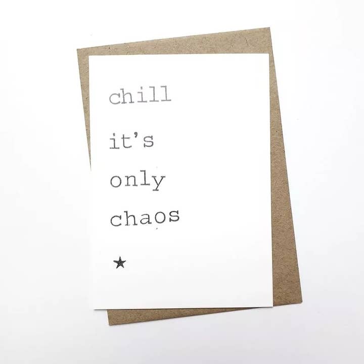 Chill, It's Only Chaos for wholesale by By Mar Postcards