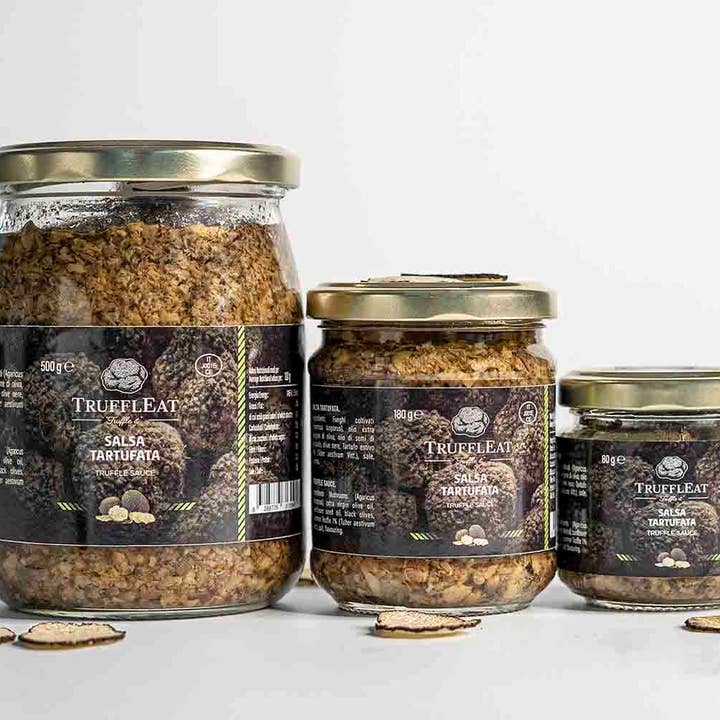 Black summer truffle sauce Made in Italy for wholesale by Truffleat srl