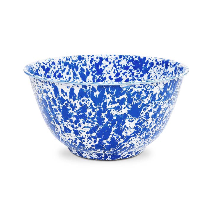 Crow Canyon Home - Wholesale Serve Bowl - Splatter Enamelware Large Salad Bowl