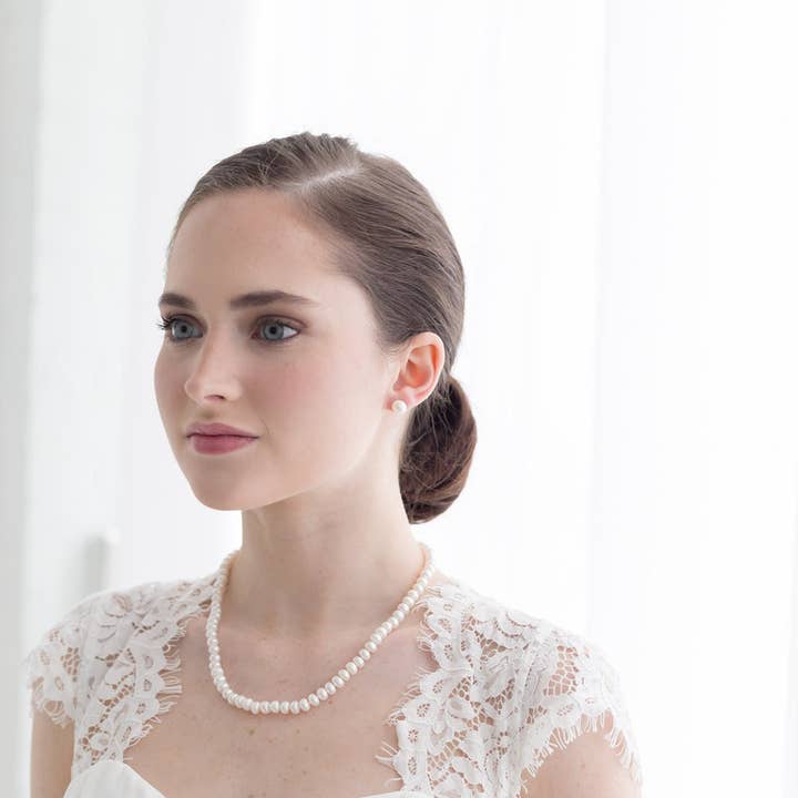 allureweddingjewelry - Wholesale Stud/Post Earrings - Mary Freshwater Pearl Stud Earrings1