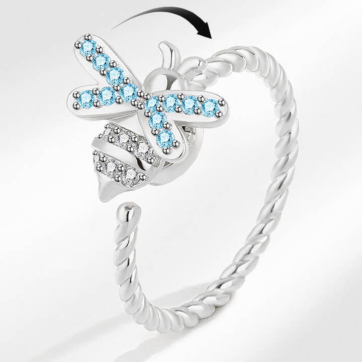 Bee Anxiety Fidget Spinner vriendschapsring in massief koper voor wholesale door Perimade & Co. LLC