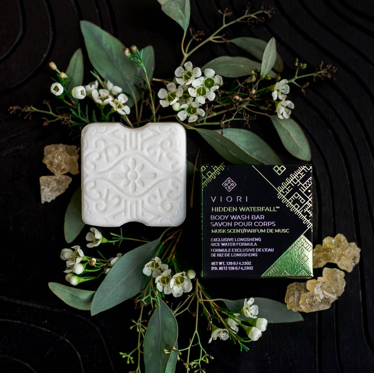 Viori Beauty - Venta al por mayor Gel de ducha/baño - Jabón en barra Hidden Waterfall™ con aroma a almizcle dulce *Extra1