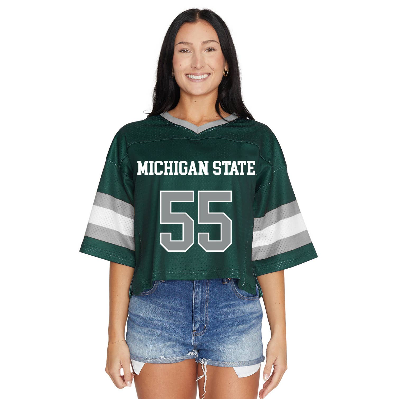 Lojo Collegiate Apparel – wholesale T-shirt – women's – Michigan State Football Jersey0