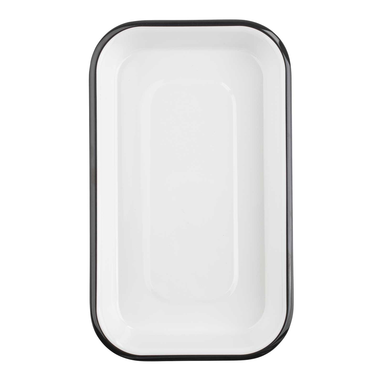 TableCraft Products Company - Wholesale Serving Tray - Canteen Collection Melamine Tray, White/Black, 10.25 x 6"3