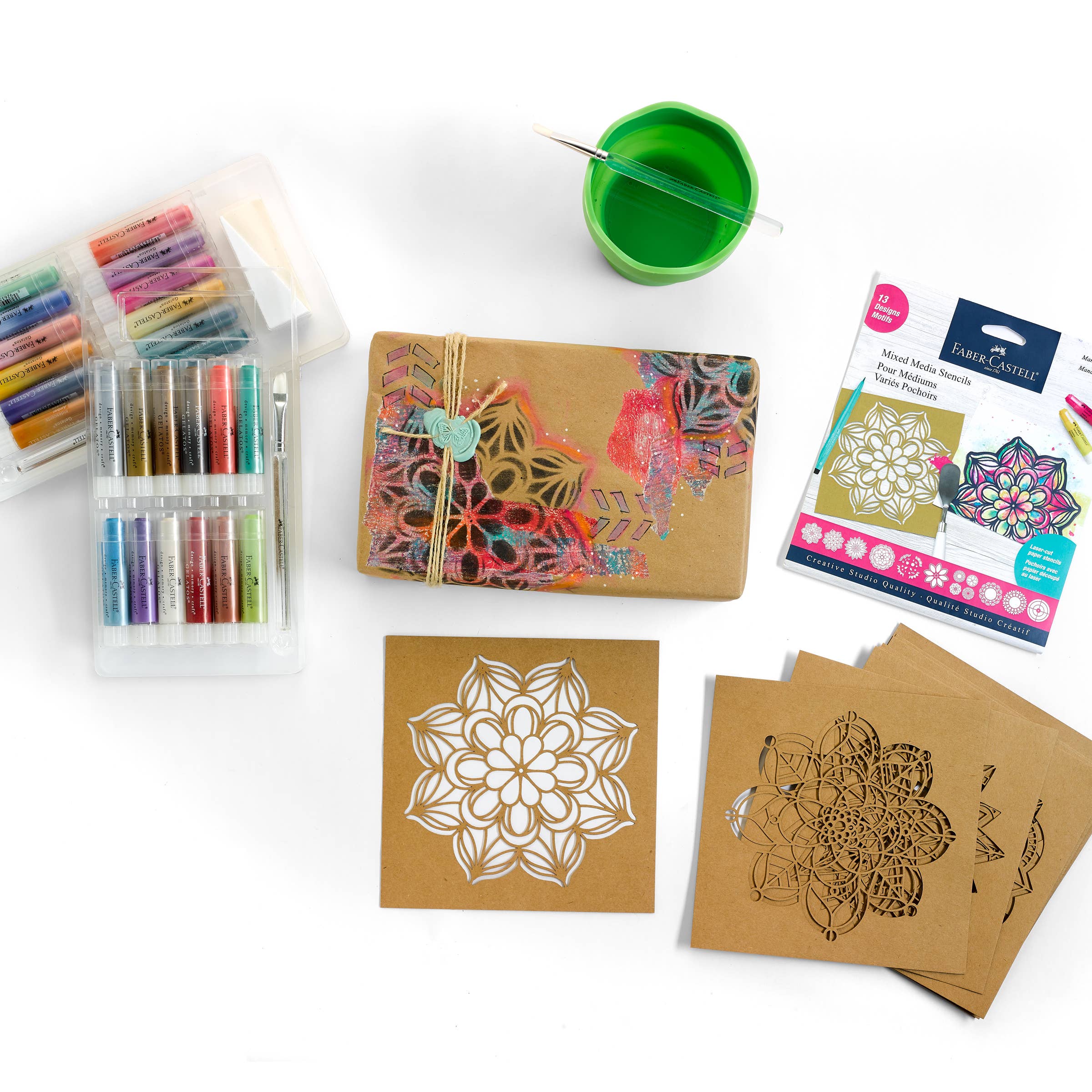 Faber-Castell / Creativity for Kids - Wholesale DIY Craft Kit - Mixed Media Stencils - Mandala2