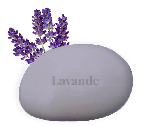 La Savonnerie de la Drôme – wholesale Bar Soap – Drôme Pebble Shea 130 g Lavender0