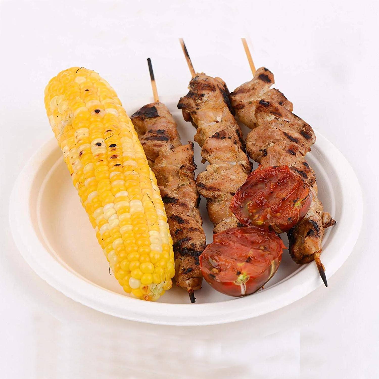 EcoQuality – wholesale Disposable plate – 6" Round Compostable Natural Sugarcane Plates7