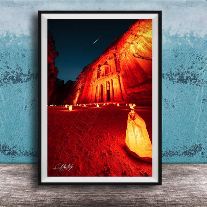 Impression Petra Jordanie | Vue de la ville rose | Papier mat pour la vente par Clifton Haley Photography
