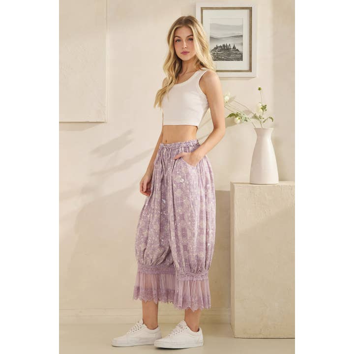 GEWASSEN PAISLEY BEDRUKTE BLOEMERBROEK voor wholesale door Oli&Hali