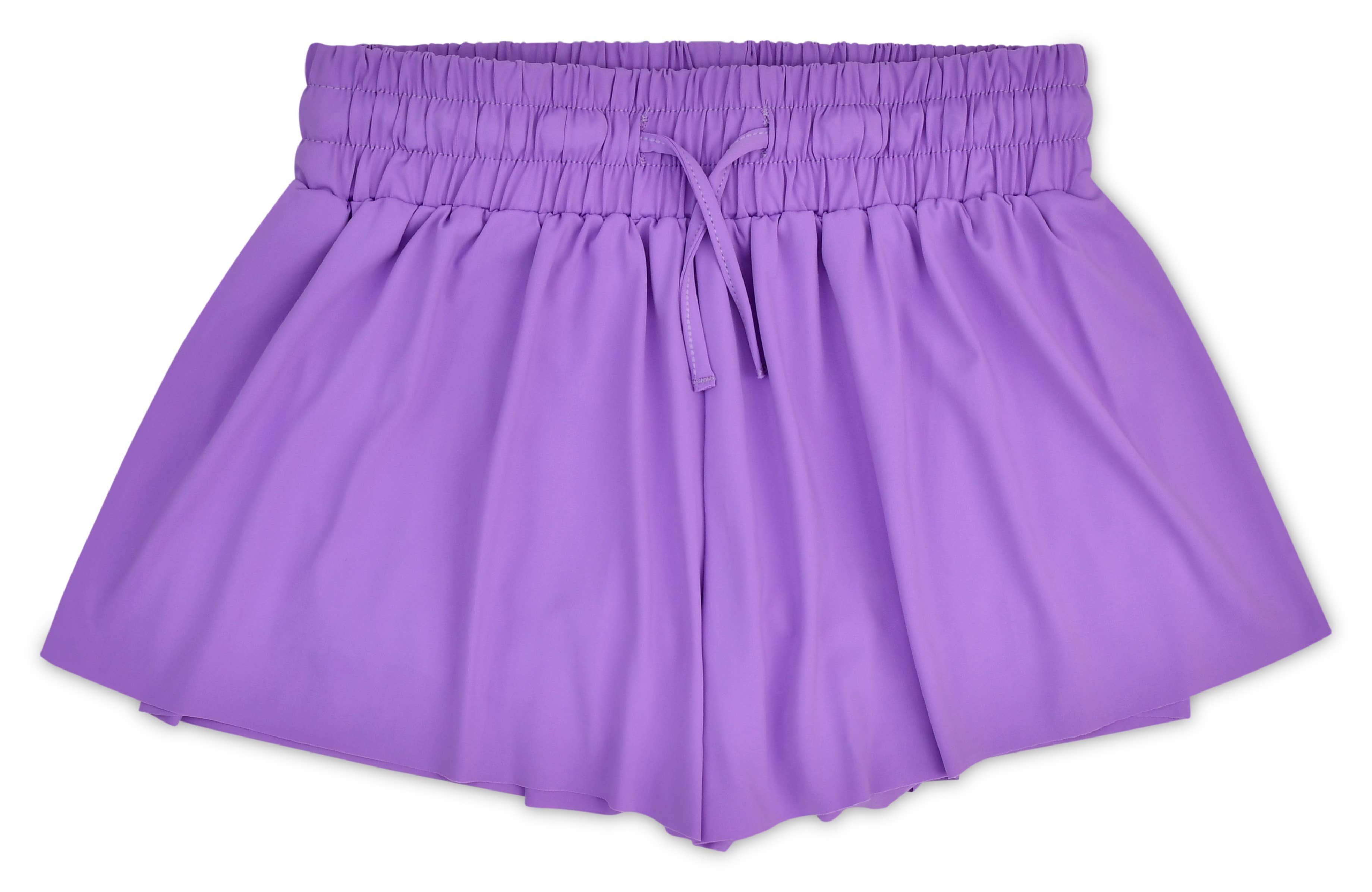 Iscream - Wholesale Athletic Shorts - Kids - VIVID VIOLET BUTTERFLY SHORTS (SMALL (6-8))