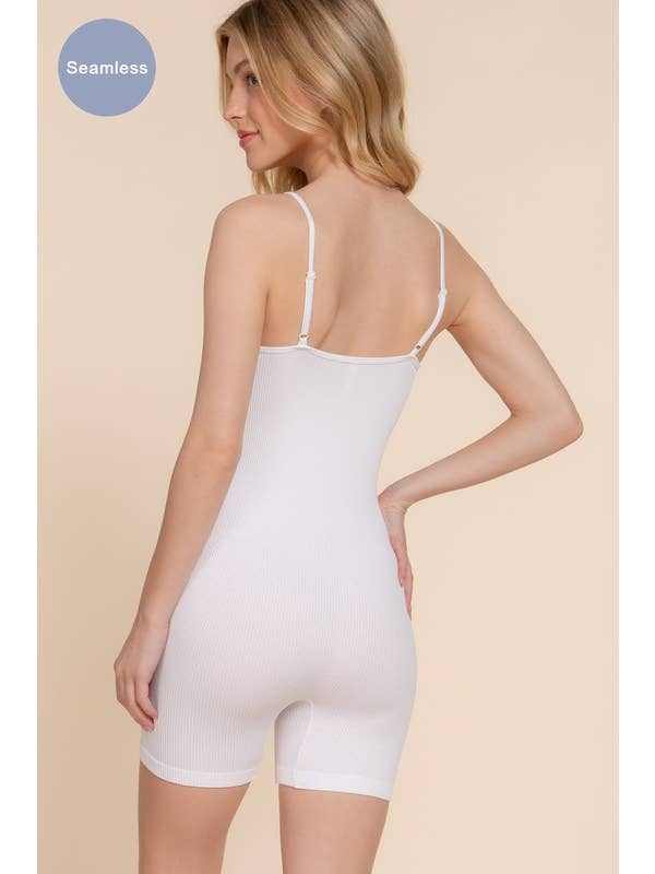 Active Basic | Active USA - Wholesale Romper - Women's - V Neck Fitted Seamless Cami Romper6