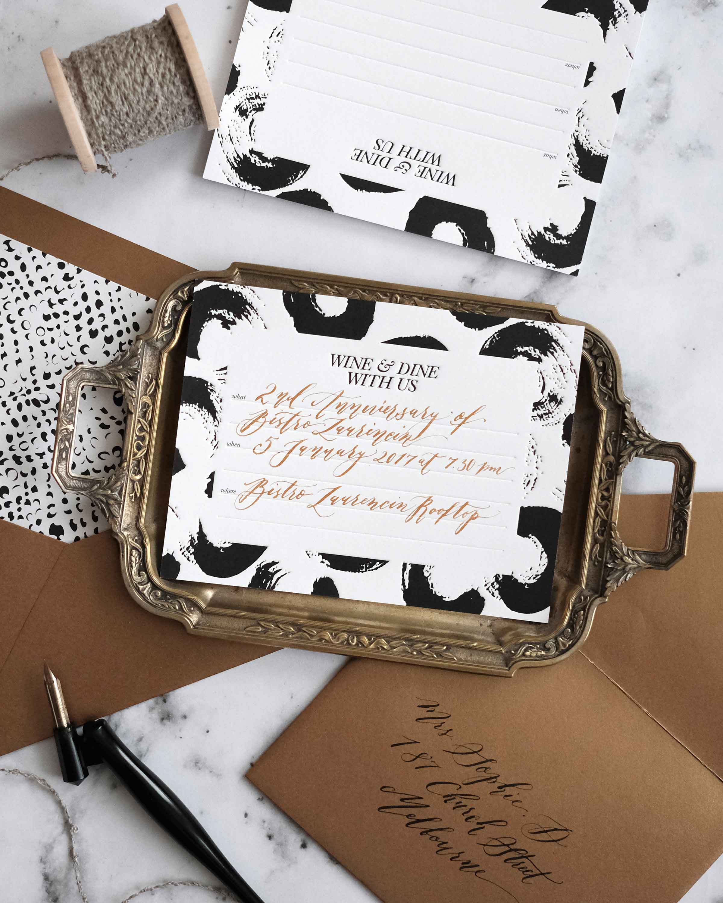 Paper Provision - Wholesale Invitations - Wine & Dine Invitations Set of 83