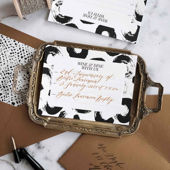 Paper Provision - Wholesale Invitations - Wine & Dine Invitations Set of 83