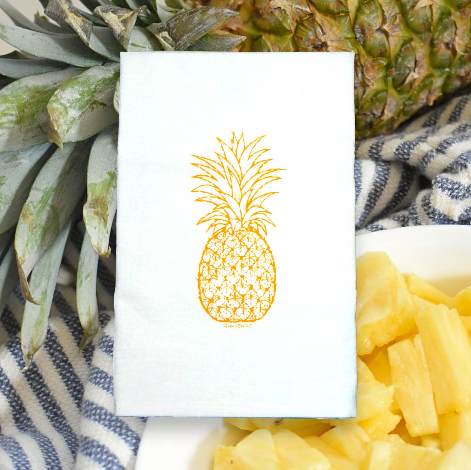 Green Bee Tea Towels - Wholesale Tea Towel - Pineapple Dish Towel | Tea Towels | Flour Sack Dish Towels4