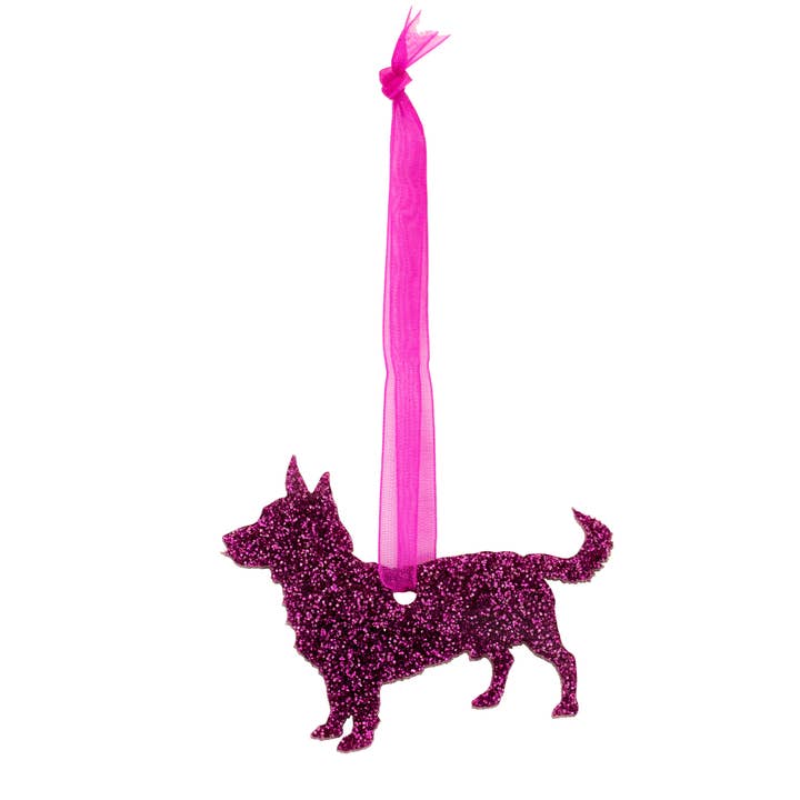 Glitter Lancashire Heeler Decoração de Natal por atacado de Pet Mirrors