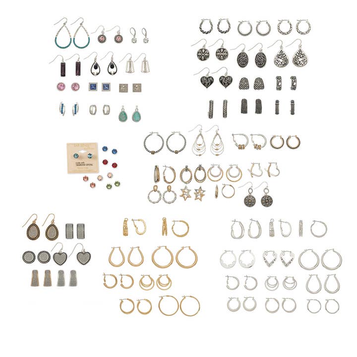 72 Piece Ear Sense Nickle Free Earring Set for wholesale by Howard's