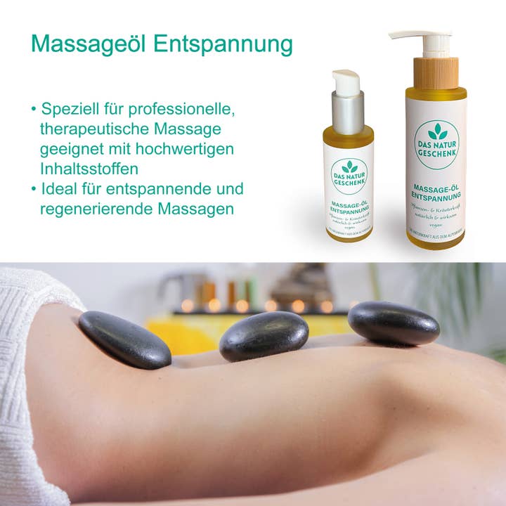 Relaxation massage oil - 35ml, 100ml or 500ml for wholesale by DAS NATURGESCHENK