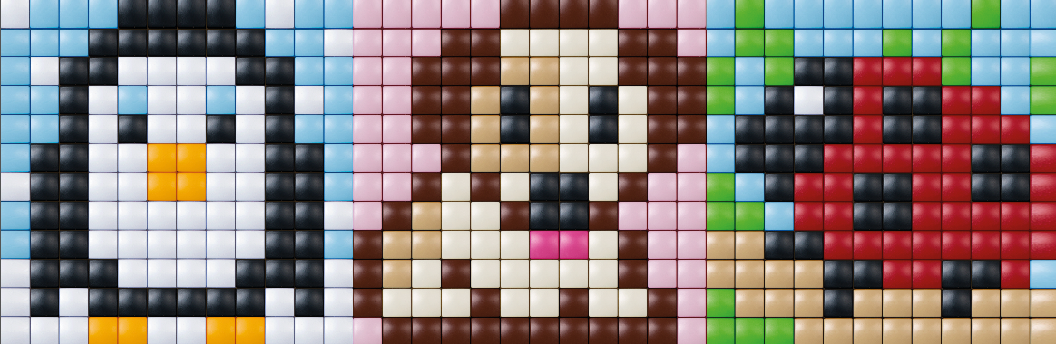 Pixelhobby - Venta al por mayor Kit de manualidades - Niños - Set de 3 Pixel XL Sostenibles para Niños - Animales1