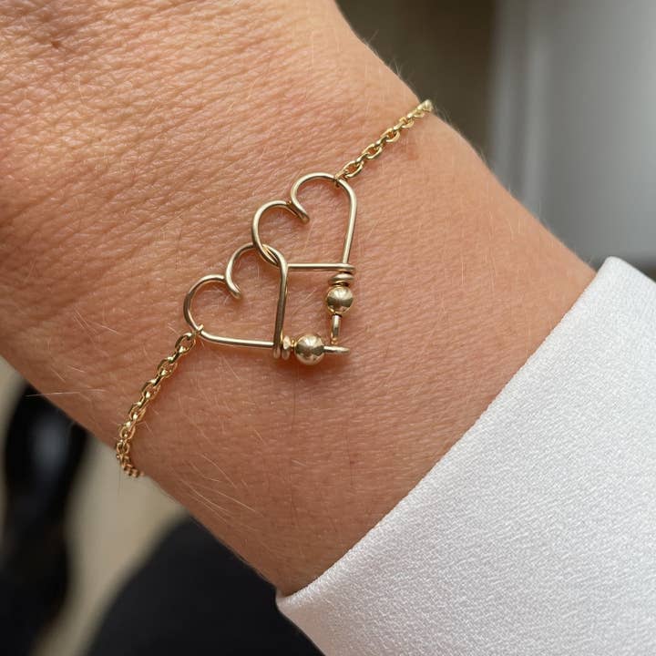 PADAM PADAM - Venta al por mayor Pulseras de abalorios/colgantes - Pulsera de cadena lisa bañada en oro Les Inseparables