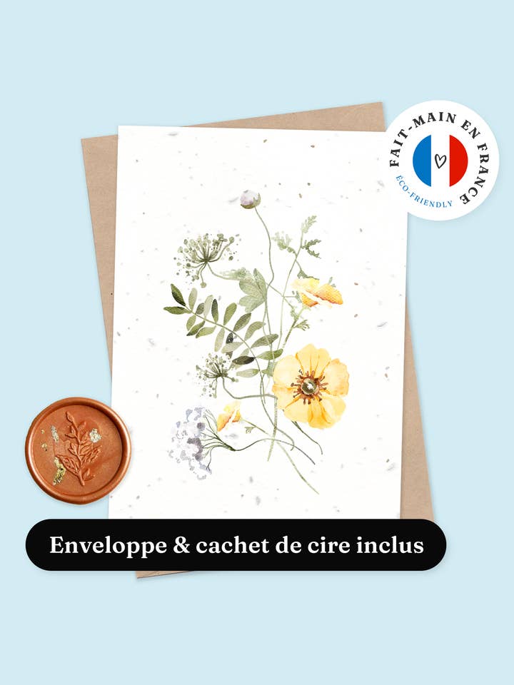 Plantering kort ”Blomma Bukett”, sådd kort för wholesale av Papeterie Slo