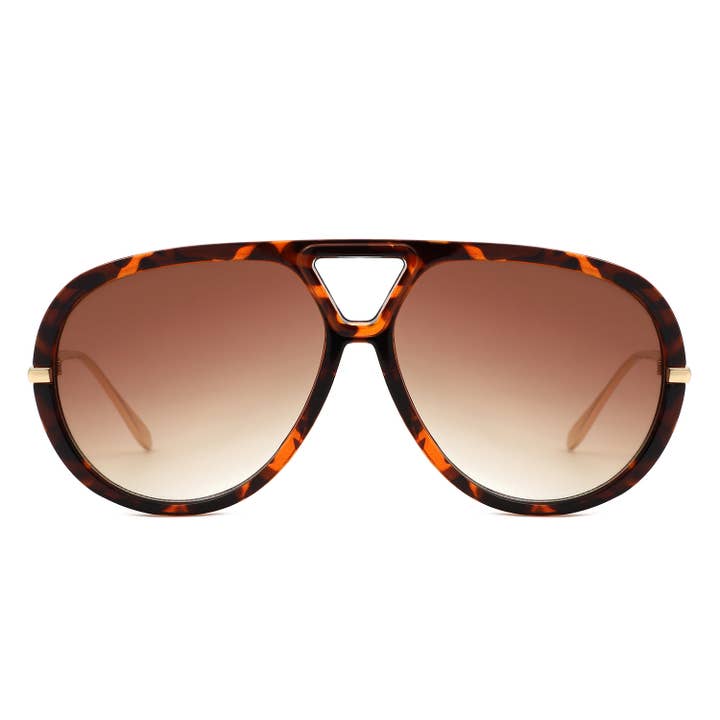 Cramilo Eyewear – wholesale Solglasögon - Dam – Retro Dubbelbrygga Djärva Mode Aviator Solglasögon4