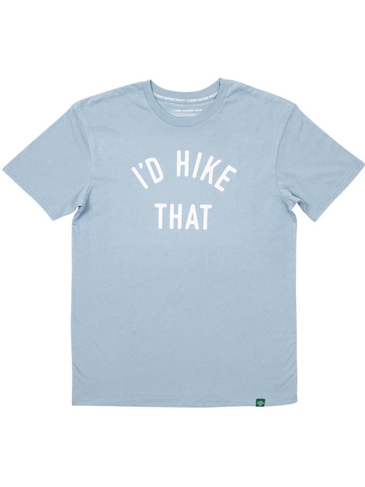 I'd Hike That Unisex Tee | Morning Mist for wholesale by Keep Nature Wild