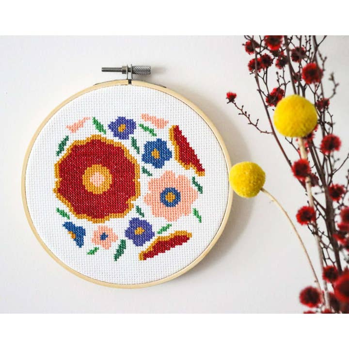 Flower Fall Counted Cross Stitch Kit for wholesale by Craft Make Do