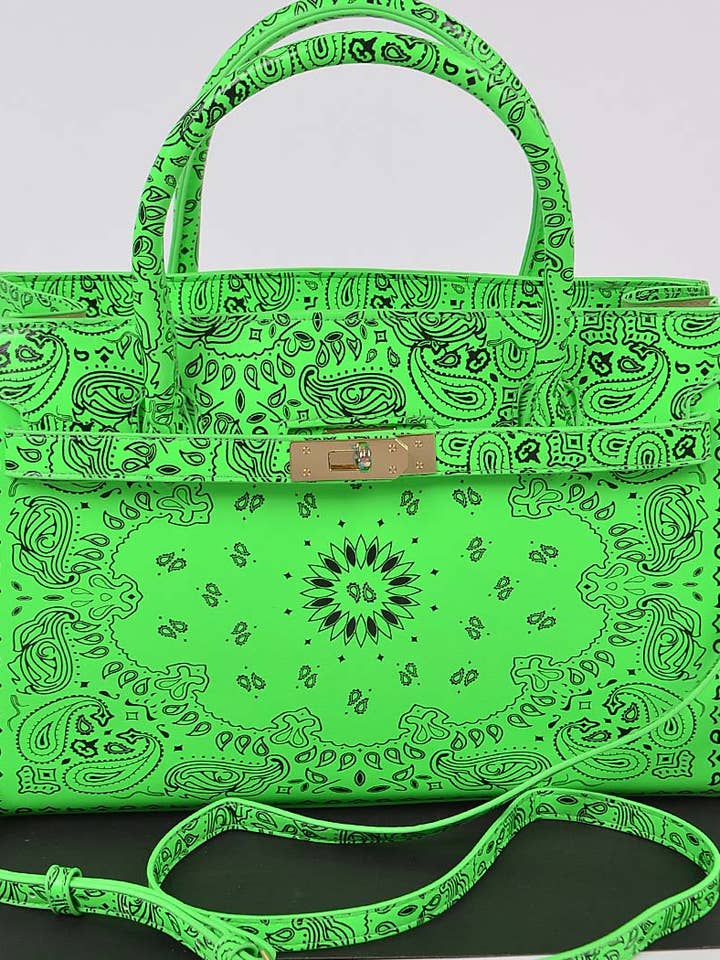 Neon Bandana Print Handles Tote Bag and other Purchase Wholesale neon genesis. Free Returns & Net 60 Terms on Faire trending on Faire.