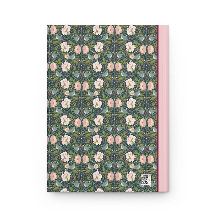 Opal and June - Wholesale Journal/Diary - Green and Pink Journal with Rose: Colorful Maximalist Gift1