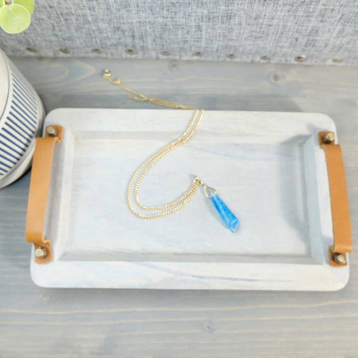 Obi-Wan Kenobi Kyber Crystal Small Pendant Necklace blue crystal Star Wars Gift for wholesale by BlueButterflyBazaar