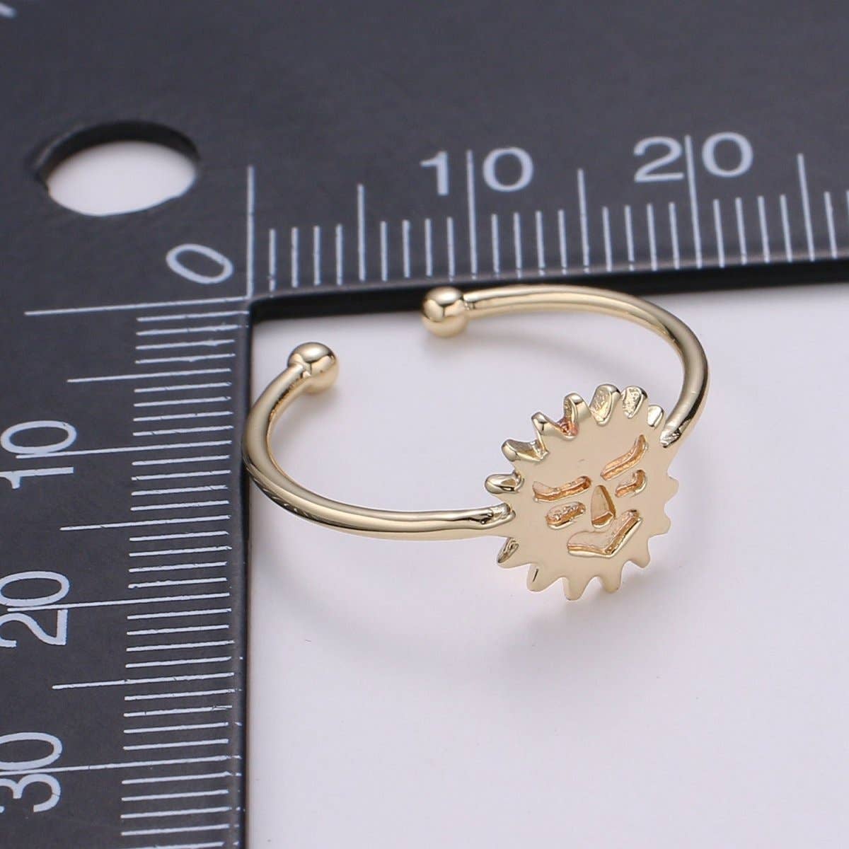 Aim Eternal – Engroshandel Båndring – Sol 18k Guldring, Helios Justerbar Guld Curb Ring, Enkel Ring, Titan Ring R-2631