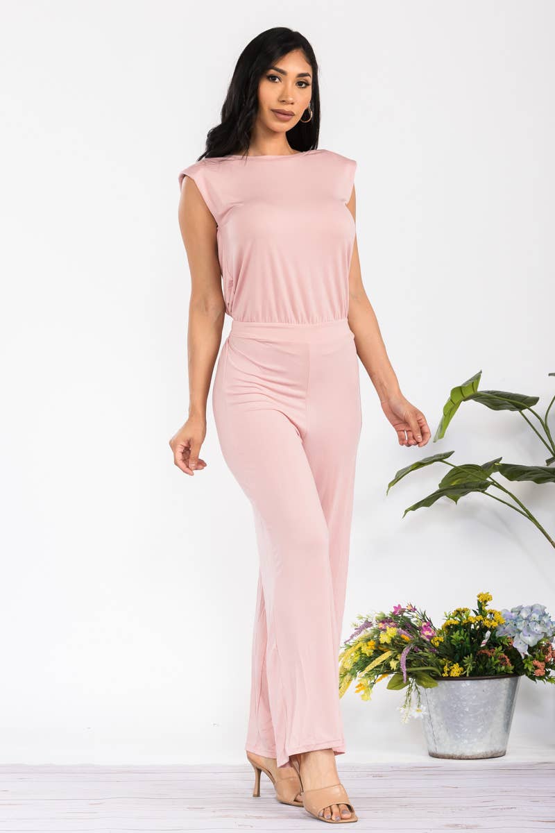 H&H Fashion Inc. - Vente Combinaison – femme - SN0912 - Combinaison unie à manches courtes2