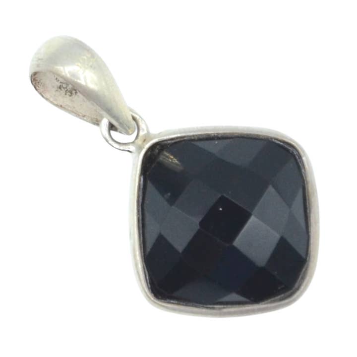Didi Bahini Fair Trade - Wholesale Individual Charm/Pendant - Simply Onyx Silver Pendant3