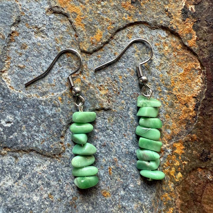 Wild Mountain Soul Designs - Wholesale Dangle Earrings - Nevada Variscite Chip Earrings