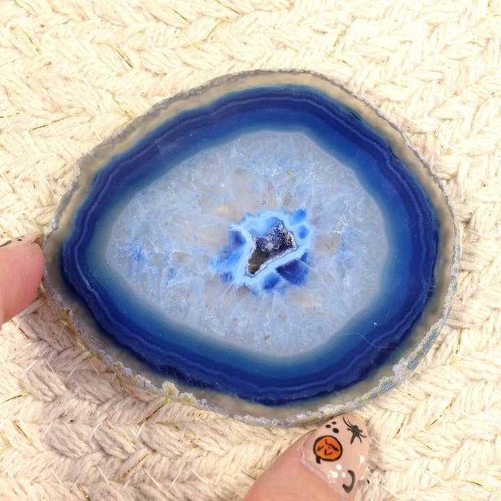 Natures Artifacts Inc - Wholesale Spiritual Stone/Crystal - Blue Agate Slice (Small)2