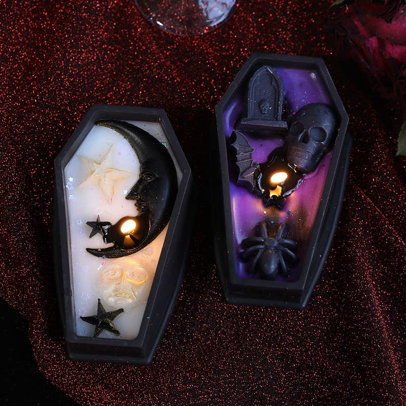 Candles Meta - Wholesale Novelty Candle - Halloween Coffin Skull Tombstone Decor Scented Candle CM0738