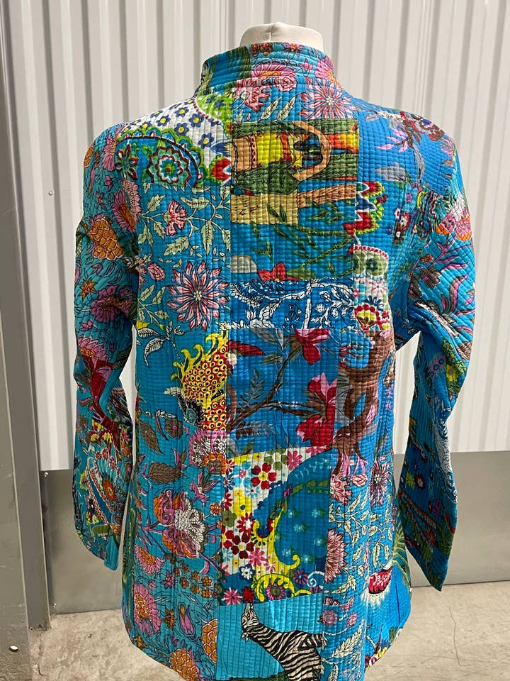 Funky Yak Ltd – wholesale Jacket – Women's – 100% Quilted Cotton Reversible Jacket 1