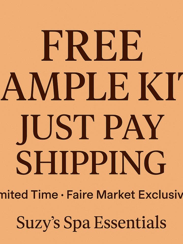 Kit di prova Suzy’s Spa Sampler – GRATIS (Paga solo la spedizione) per la vendita all'ingrosso da parte di Suzy Spa Essentials
