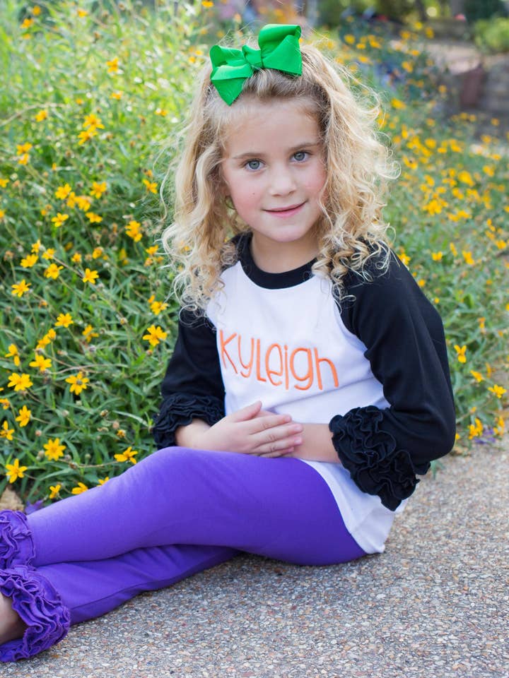 Ruffle Leggings - LILA för wholesale av Love That Cotton