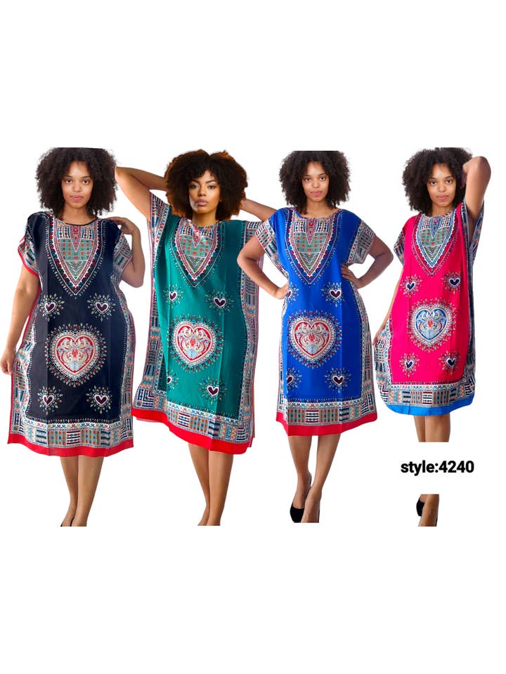 India Batik - Wholesale Kaftan - Women's - Kaftan / Mid Length -4240
