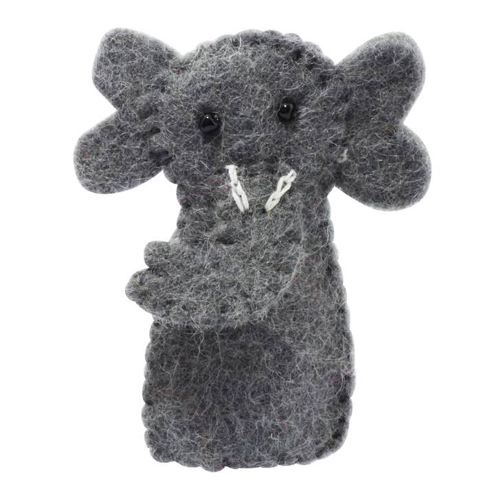 Felt finger puppet elephant finger doll for wholesale by Tribal Trade GmbH