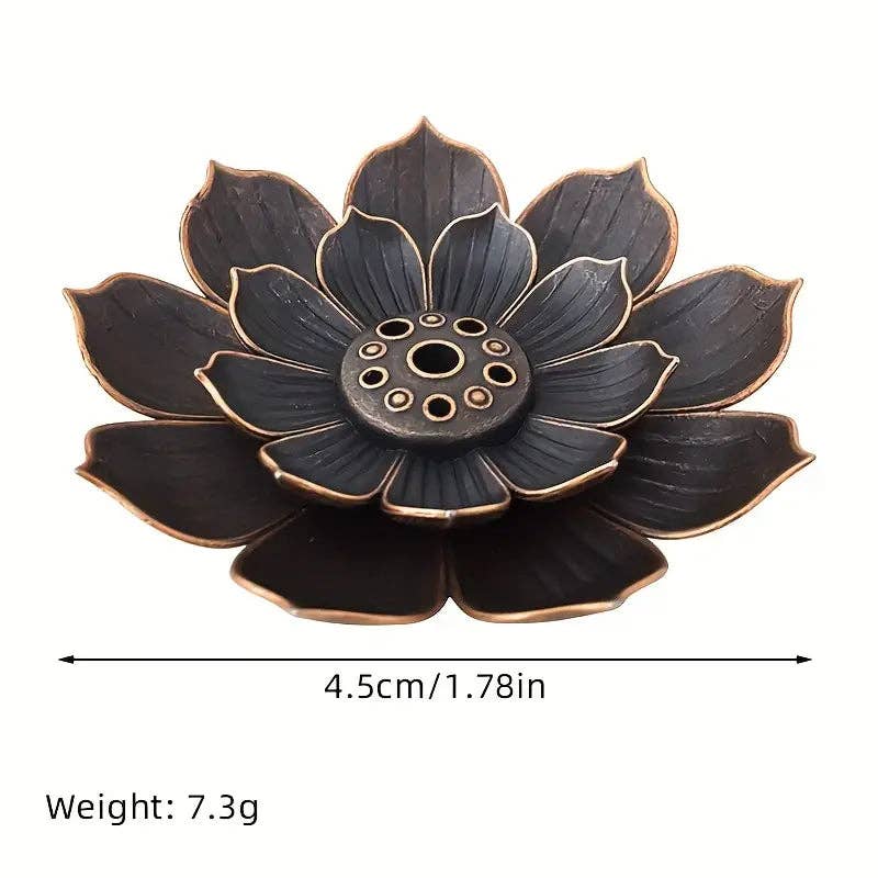 Huis Van Merken - Wholesale Incense Holder - 2-Tier Lotus Flower Mini Stand – Meditation, Yoga & Spa Decor Gift2