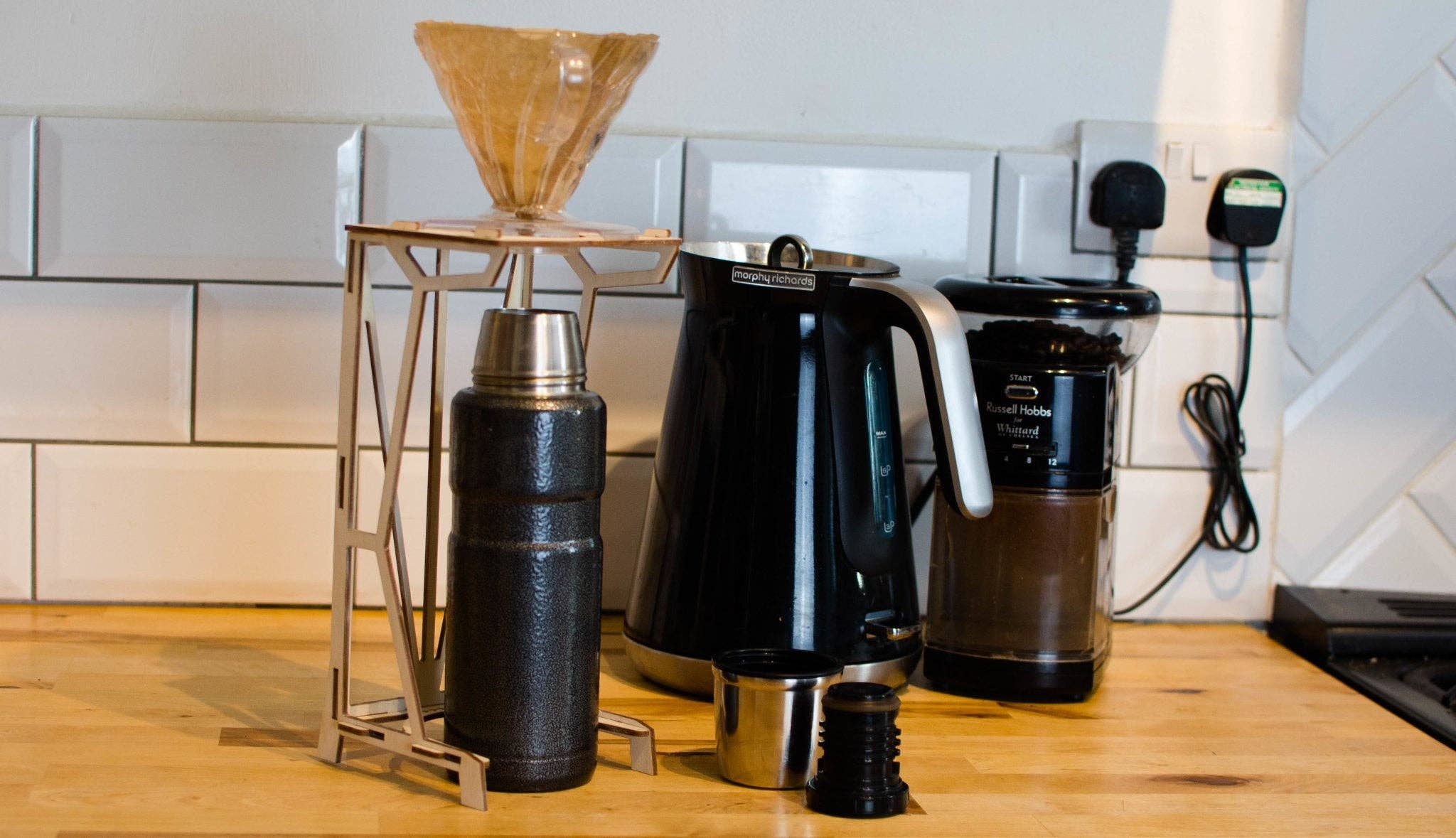 Birch and tides – wholesale Coffee machine – Tall V60 Drip coffee wooden stand3