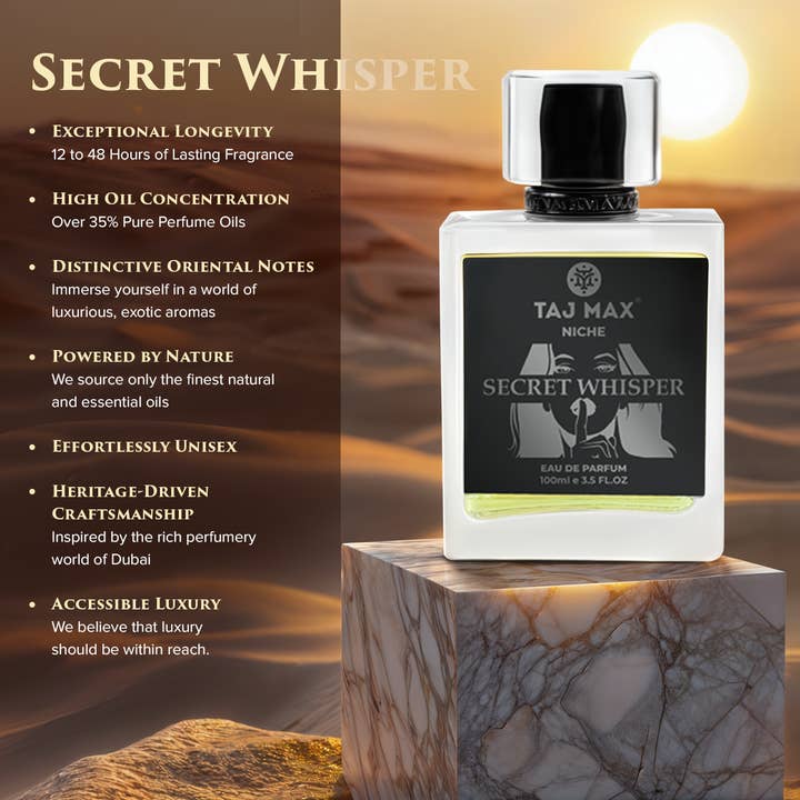 Daspar - Wholesale Perfume/Eau de Toilette - TAJ MAX SECRET WHISPER 3.4 OZ Dubai Long-Lasting Perfume
