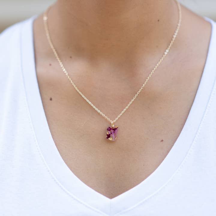 The Roseus Flower Necklace for wholesale by The Little Flower Handmade