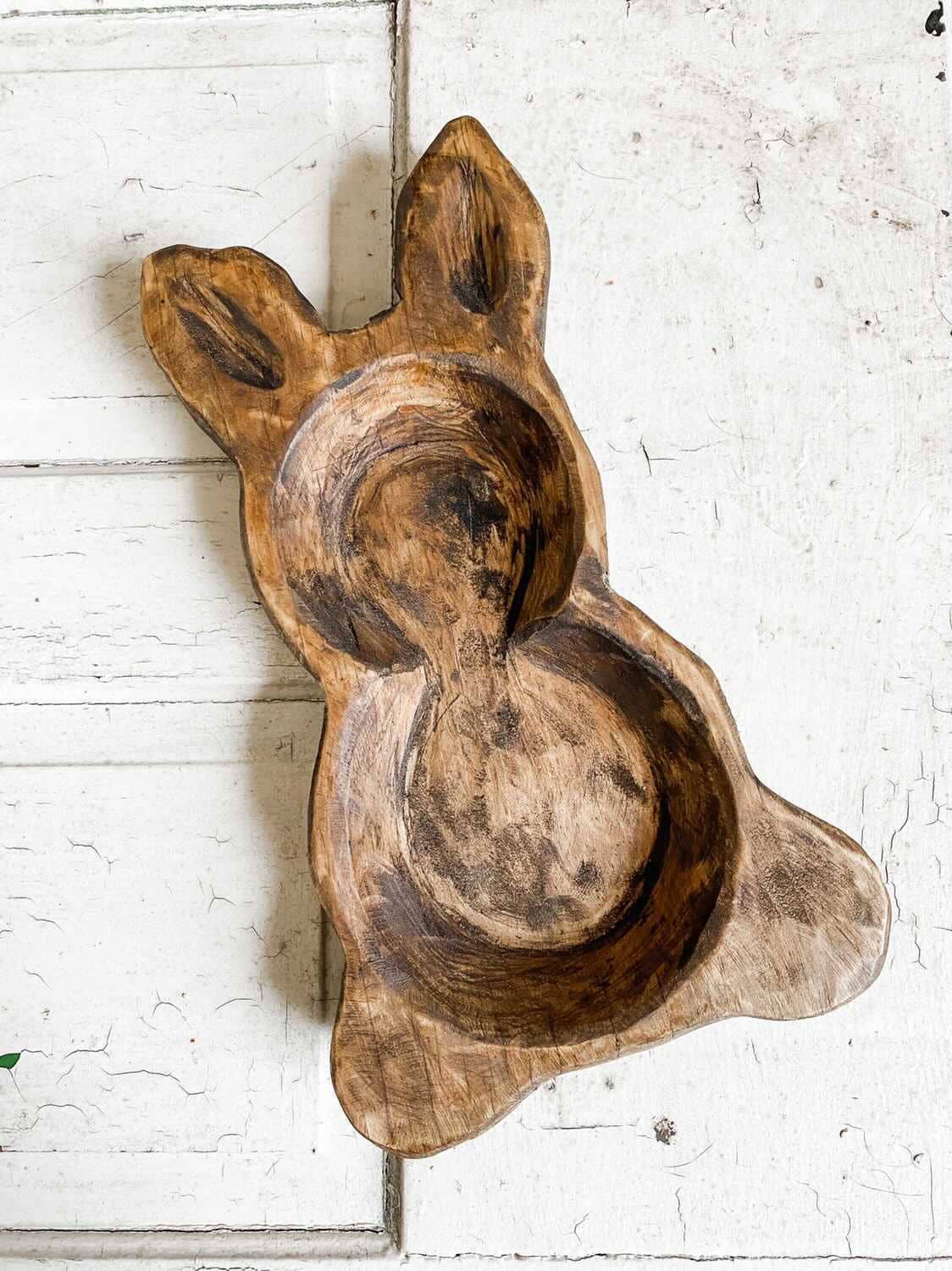 Rustic Farm - Wholesale Decorative Plate/Dish/Bowl - Large Bunny Dough Bowl, Handmade Farmhouse Décor #B - Pared23