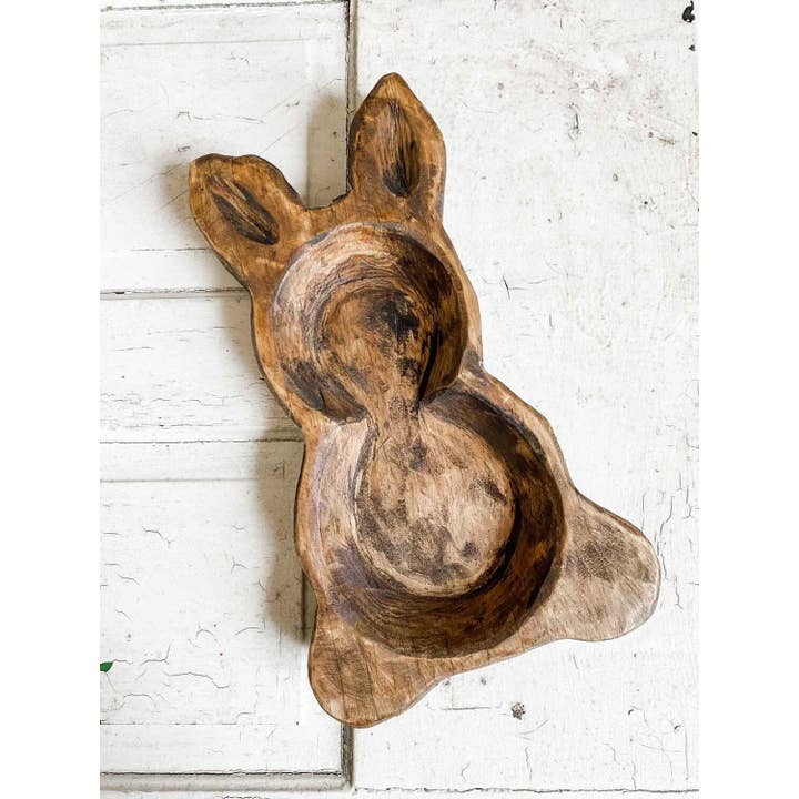 Rustic Farm - Wholesale Decorative Plate/Dish/Bowl - Large Bunny Dough Bowl, Handmade Farmhouse Décor #B - Pared23