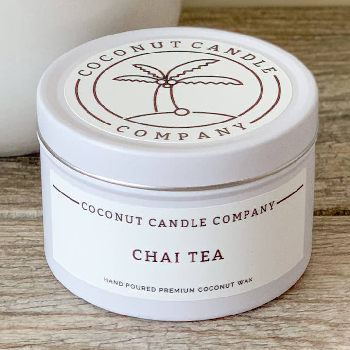 Chai Tea Coconut Wax Jar Candle with Cedar Wood Wick for wholesale by Coconut Candle Company