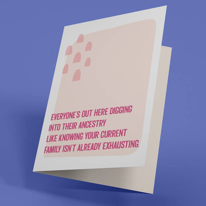 Ancestry Digging - Funny, Mother's Day Card for wholesale by Squirrel Friend Gifts