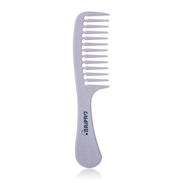 Tiri Pro - Wholesale Hair brush/comb - Eco-Friendly Wide Tooth Comb - Rice Hull (Gray)3